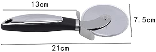 Premium Stainless Steel Pizza Cutter with Ergonomic Rubber Handle - Heavy Duty Rotating Wheel for Slicing Pizza, Pies, and Pastries - Perfect for Home Kitchens, Pizzerias, and Restaurants