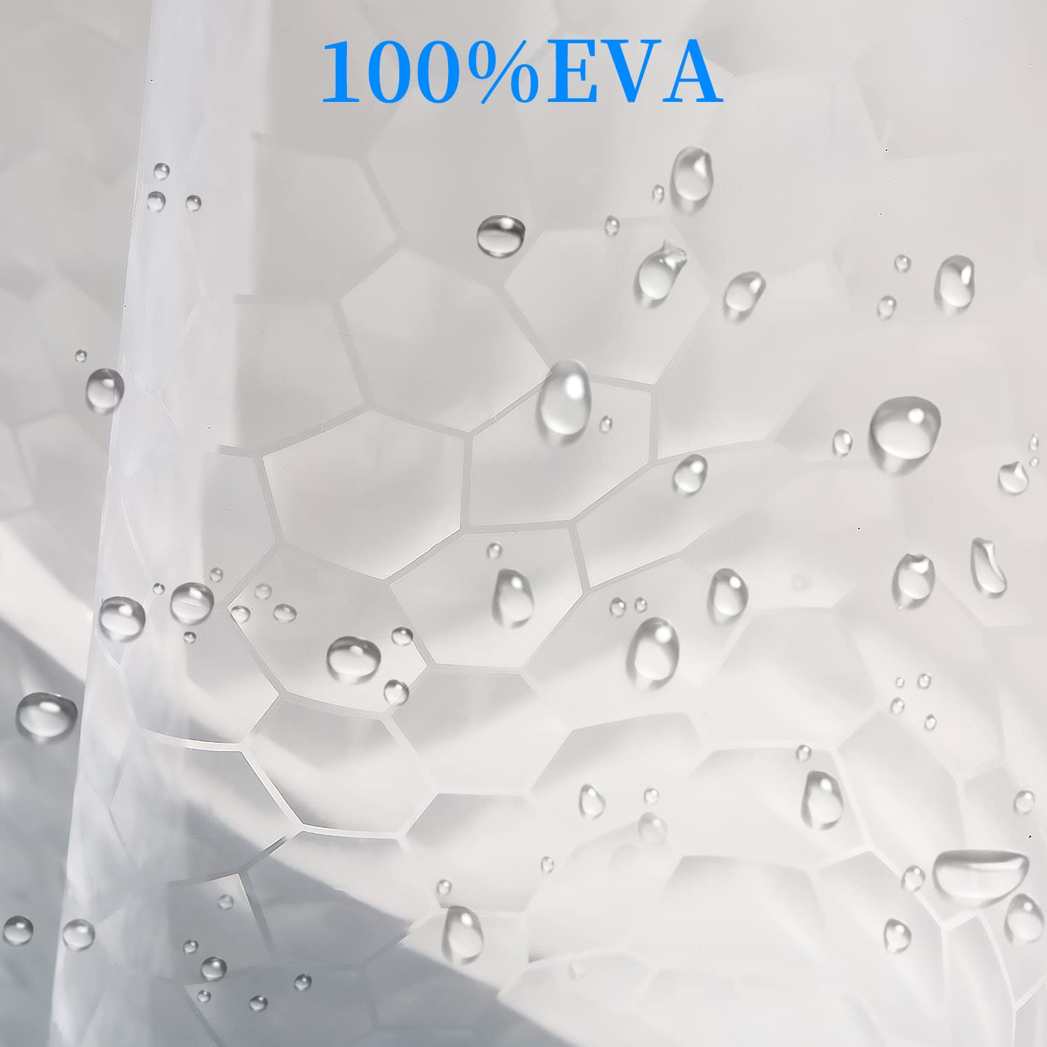 ARICHOMY Waterproof Shower Curtain Liner - 72x72 Inch EVA Bathroom Shower Stall Curtain with Rust-Resistant Grommets | Ideal for Bathrooms, Dorms & RVs (Grey)