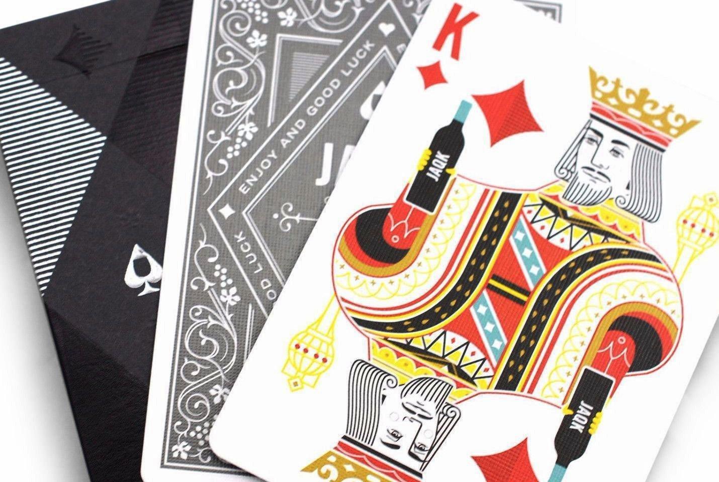 Black Jaqk Playing Cards - Premium Poker Cards for Magic Tricks, Cardistry & Game Nights - Perfect for Professional Magicians, Card Enthusiasts & Home Entertainment
