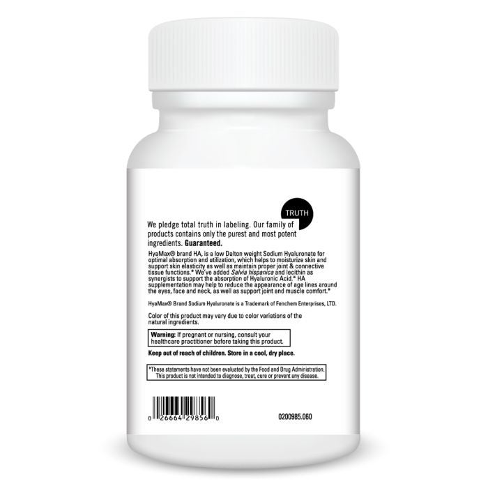 Davinci Labs Hyaluronic Acid Supplement - 60 Capsules for Joint Support & Skin Hydration | Ideal for Daily Wellness & Anti-Aging Routine