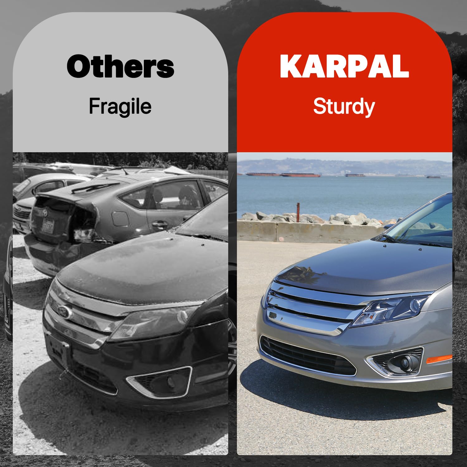 KARPAL Front Bumper Lower Grille Grill Replacement for 2010-2012 Ford Fusion | AE5Z8200DA FO1036127 | Perfect for Off-Road & Daily Driving
