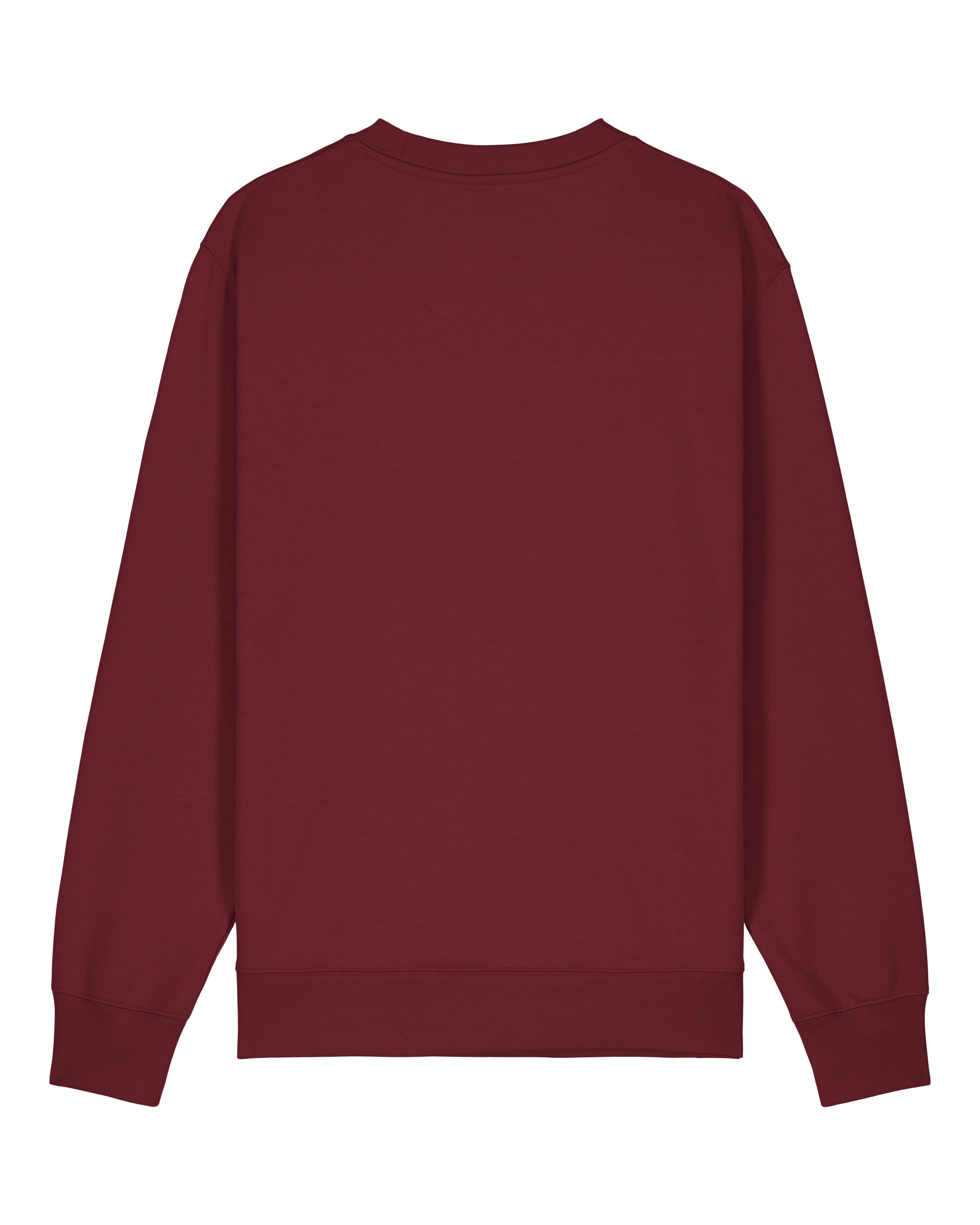 Organic Cotton Relaxed Fit Men's Sweatshirt - Soft & Comfortable Berry Red Pullover for Casual Wear & Loungewear