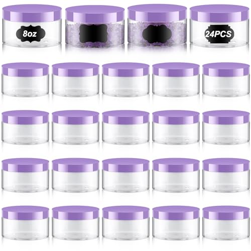Clear with Purple Lid