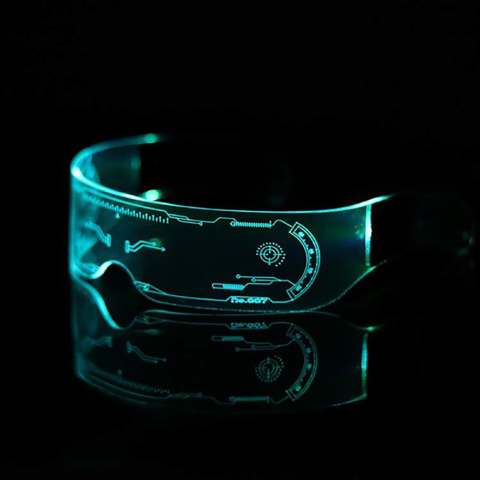Cyberpunk LED Light Up Glasses - 7 Color Changing Futuristic Glasses for Men & Women | Perfect for Halloween, Christmas, Rave Parties & Cosplay Events