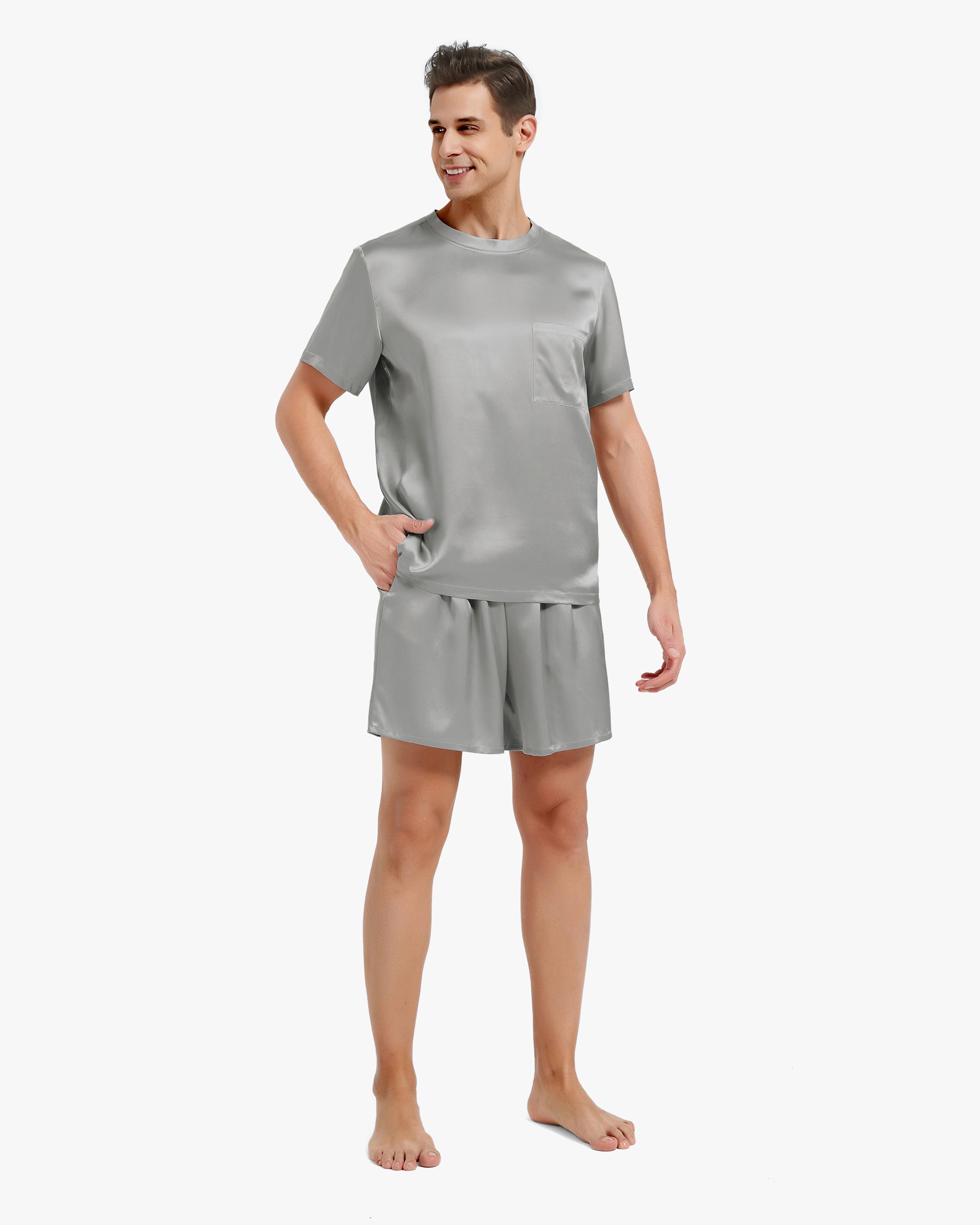Silk Short Pajamas for Women - Soft & Breathable Sleepwear for Summer Nights - Perfect for Lounging, Travel & Relaxation at Home