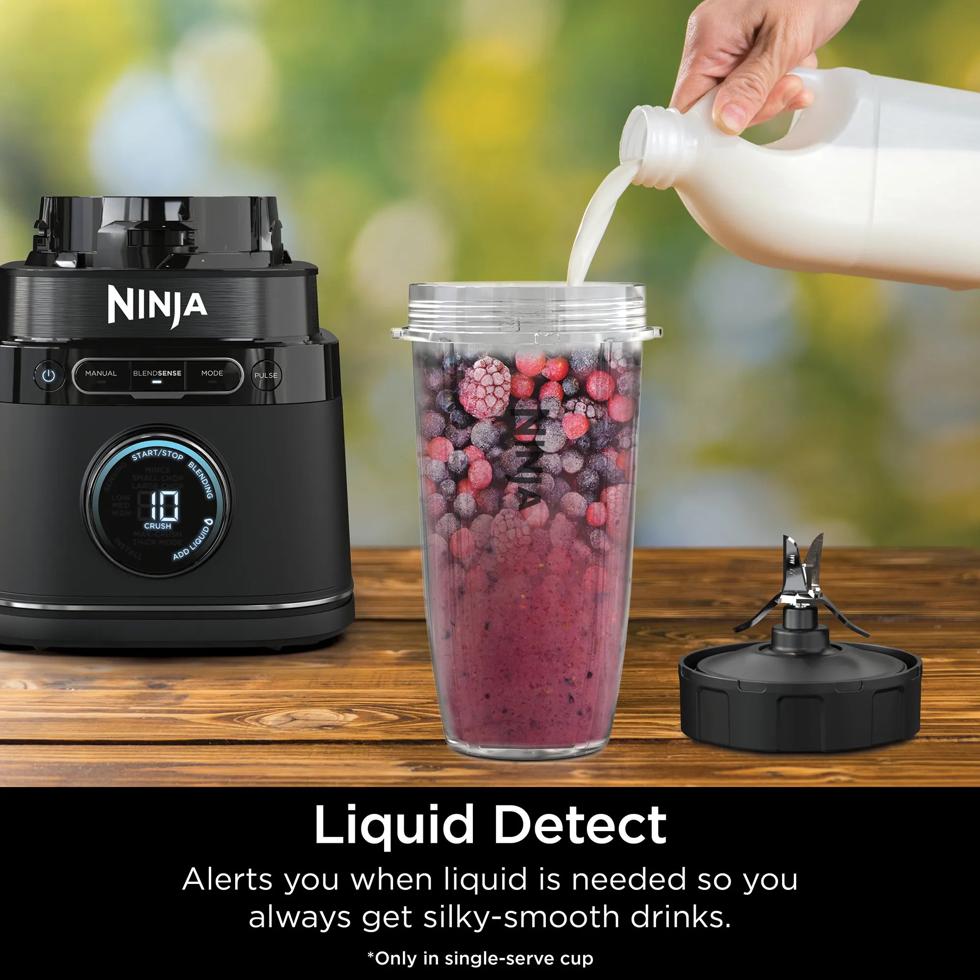 Ninja Detect Duo Power Blender Pro with Single Serve Cup - 1500W High-Speed Blender for Smoothies, Shakes & Food Prep - Perfect for Kitchens, Gyms & Healthy Lifestyles