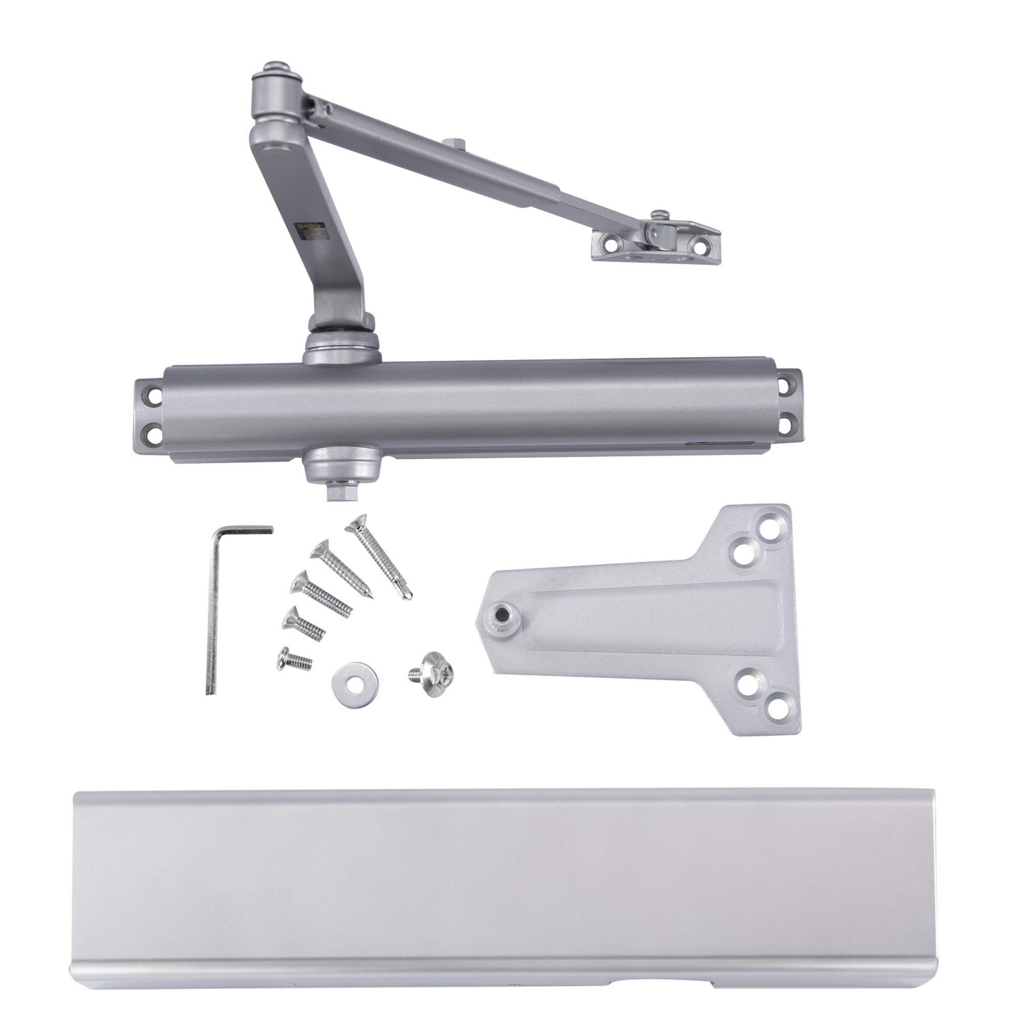 LYNN HARDWARE Heavy Duty Commercial Door Closer DC8016 - Automatic Surface Mounted Size 1-6 for High Traffic Areas - Durable Aluminum Construction - Ideal for Offices, Schools, Hospitals & Retail Stores