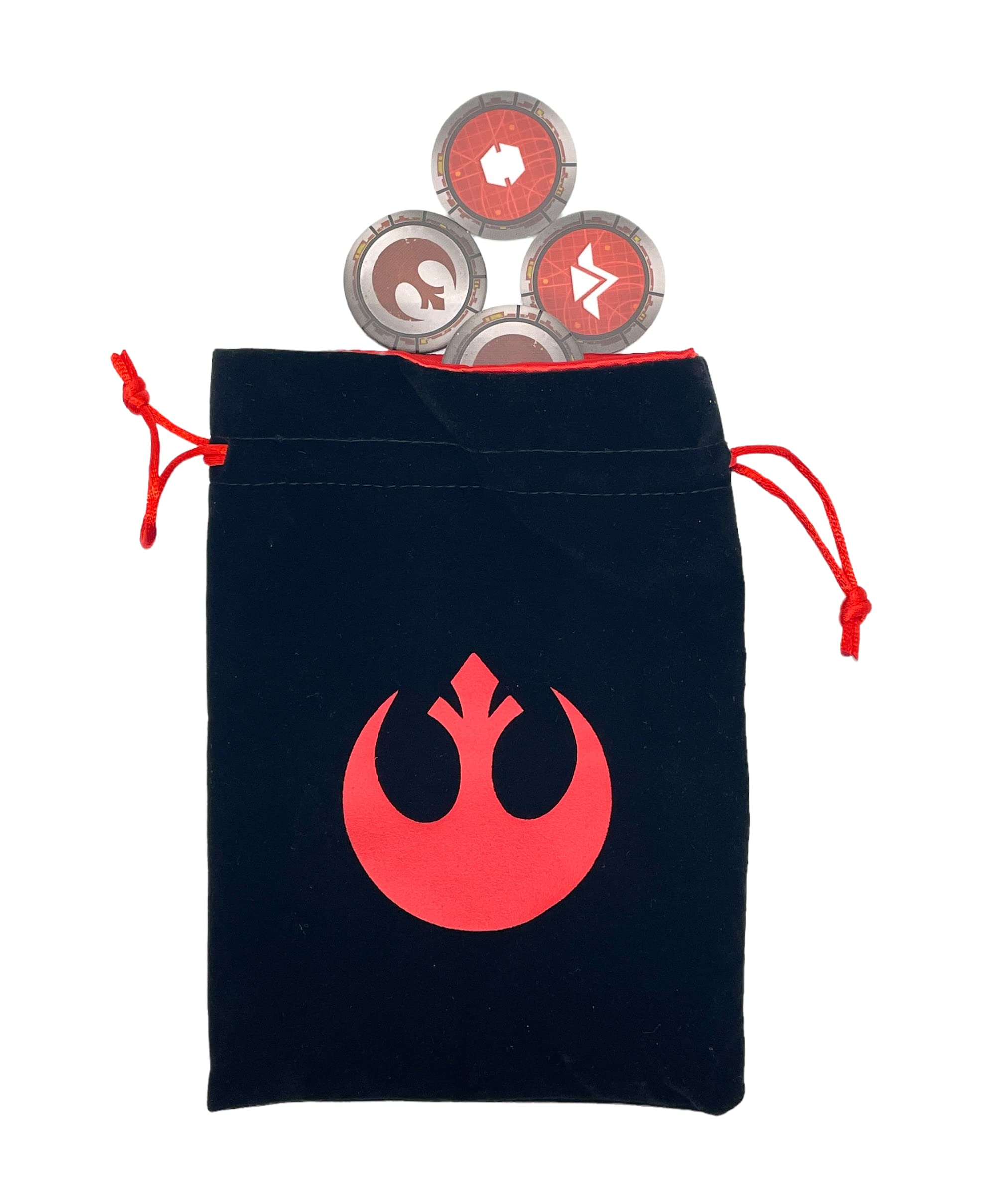 Star Wars Rebel Alliance Inspired Dice Bag for RPG Games - Black, Durable & Lightweight for Dungeons & Dragons, Magic The Gathering & Tabletop Gaming