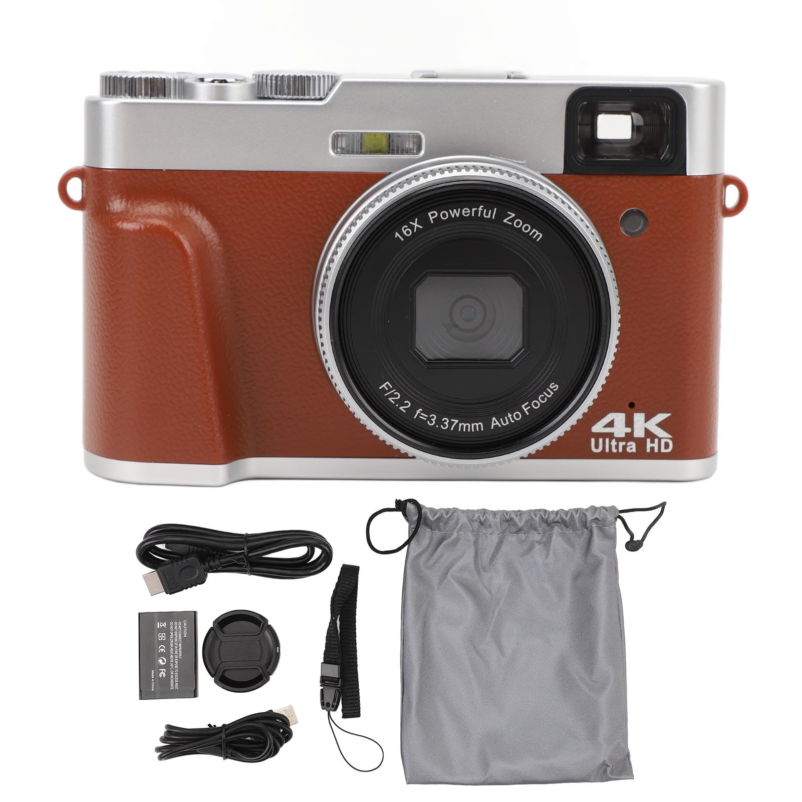 4K 48MP Digital Camera with 16X Zoom - Travel & Video Calls