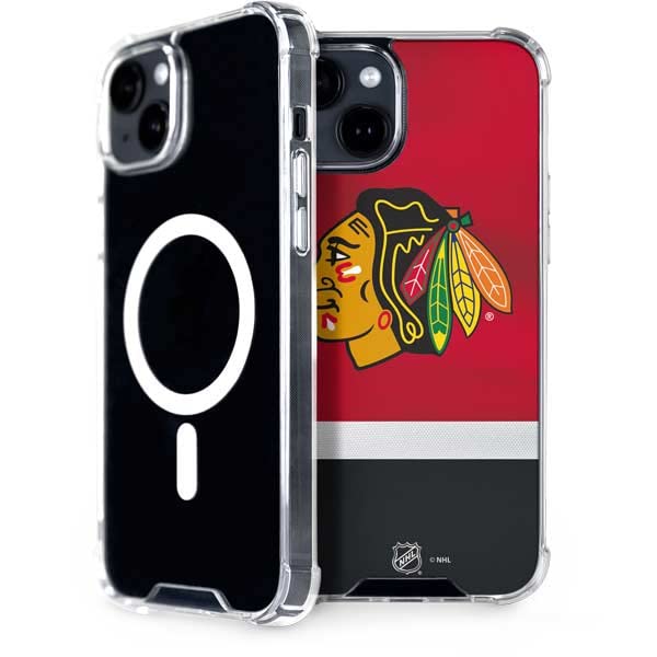 Skinit MagSafe Compatible iPhone 13 Case - Officially Licensed NHL Chicago Blackhawks Jersey Design | Durable Protection for Everyday Use & Sports Fans