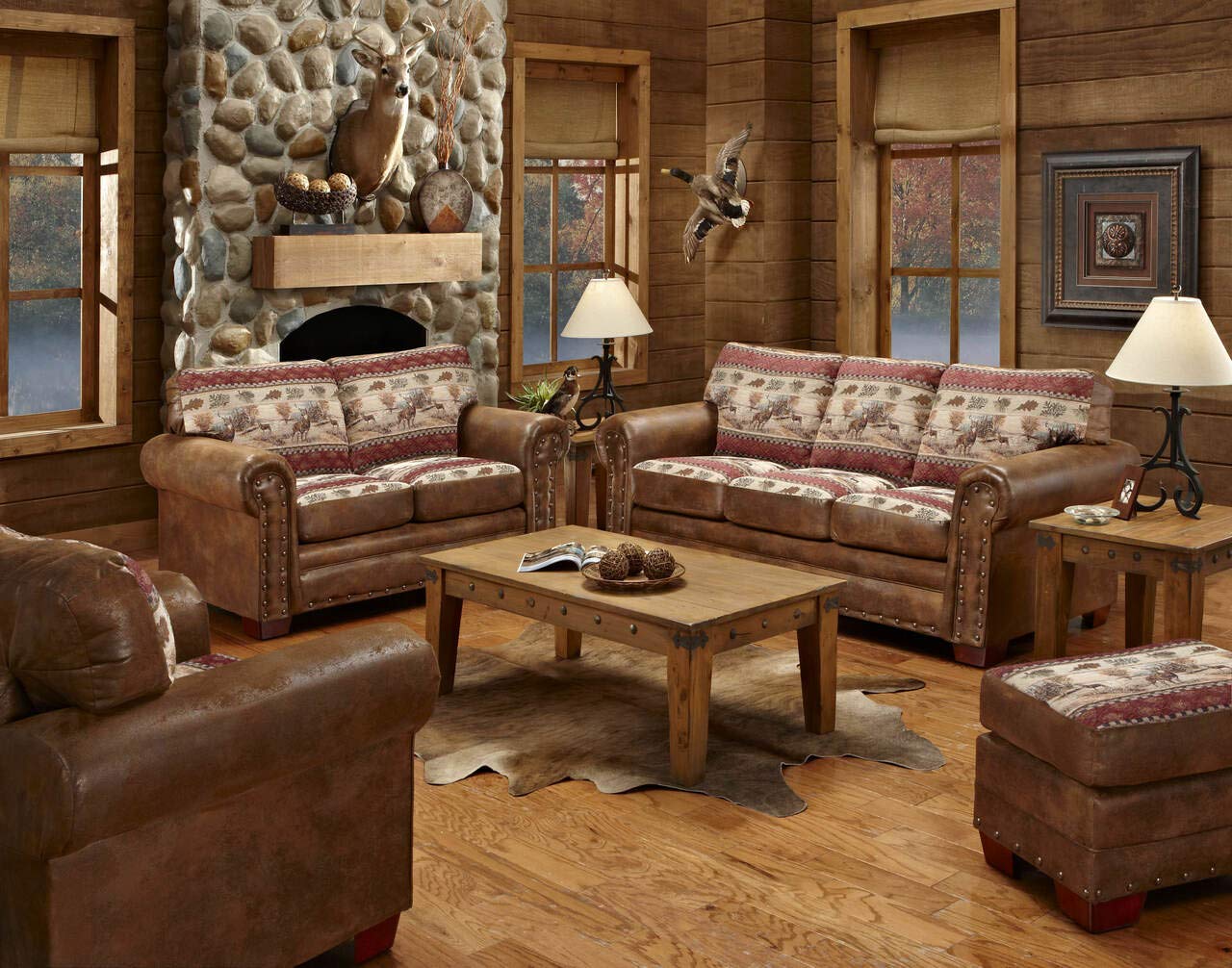 Deer Valley Ottoman - Classic American Furniture in Brown | Perfect for Living Room, Bedroom & Home Decor