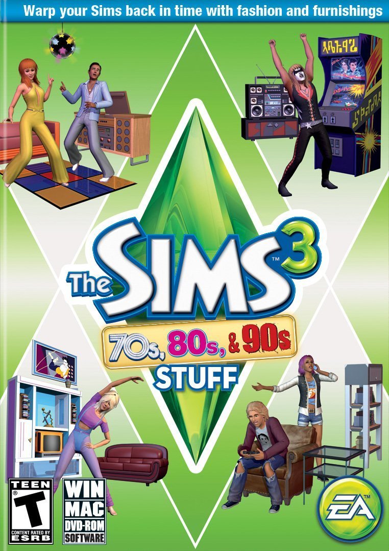 The Sims 3 Retro Stuff Pack - 70s 80s 90s Fashion & Decor for Gaming Fun