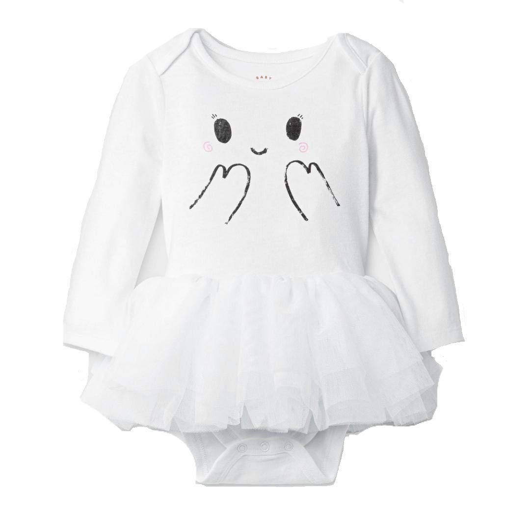 Cat & Jack Baby Girls' Halloween Ghost Bodysuit - White for Halloween Parties