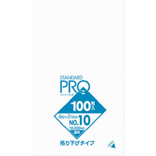 Nippon Sani Pack L10H Transparent Drawstring Trash Bags - 100 Count, No.10 Size Plastic Storage Bags for Kitchen, Bathroom & Office Waste Disposal