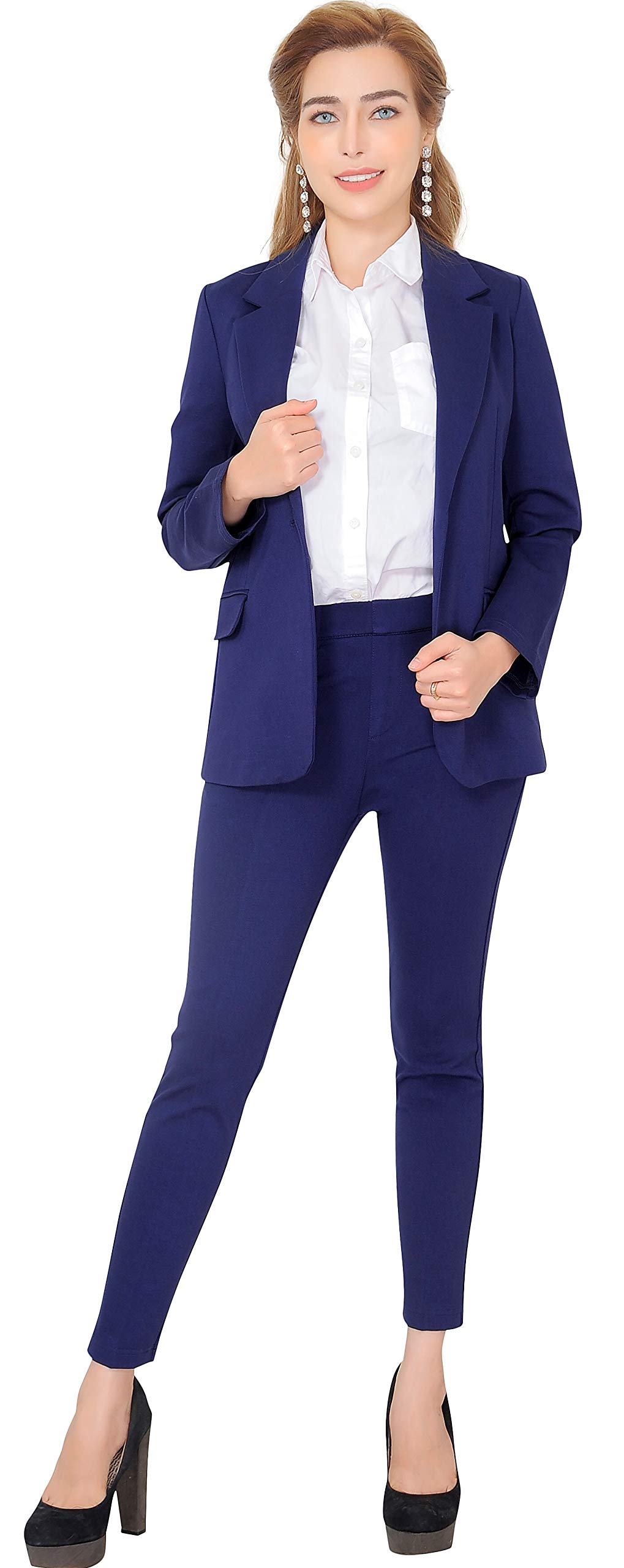 Marycrafts Women's Business Blazer Pant Suit Set - Professional Office Workwear for Women - Perfect for Business Meetings, Interviews & Corporate Events