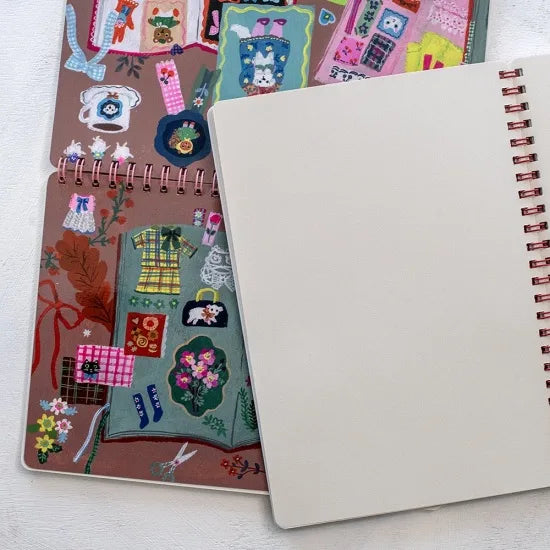 Yumi Kitagishi Sketchbook - Fashionable White Cat Planner & Croquis Book for Artists, Designers, and Creative Professionals | Perfect for Fashion Illustration, Sketching, and Daily Planning