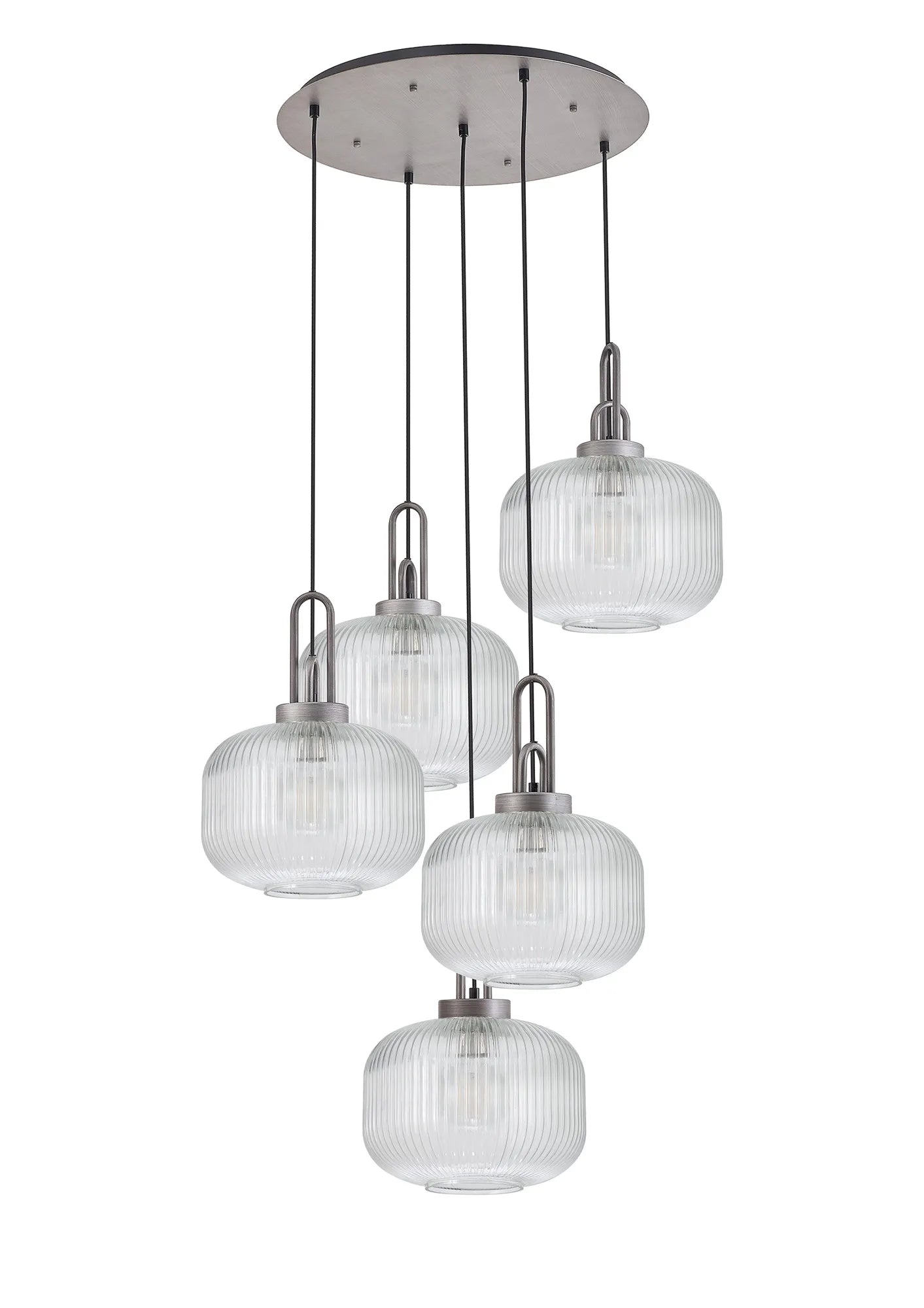 Stylish Cadiz 5-Light Cluster Pendant Light Fixture - Modern Ceiling Lighting for Dining Room, Kitchen & Living Room