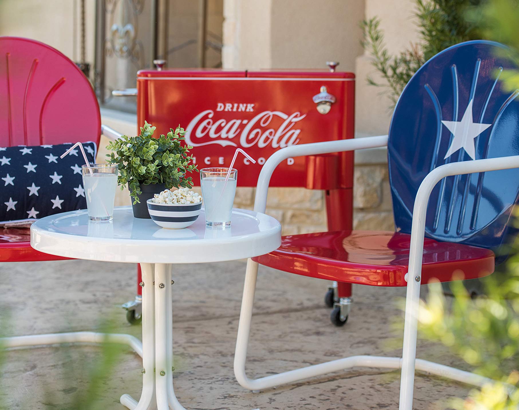 Leigh Country CP 98105 60 Quart Coca-Cola Ice Cold Embossed Cooler - Red | Large Capacity Beverage Cooler for Parties, Picnics, BBQs & Outdoor Events