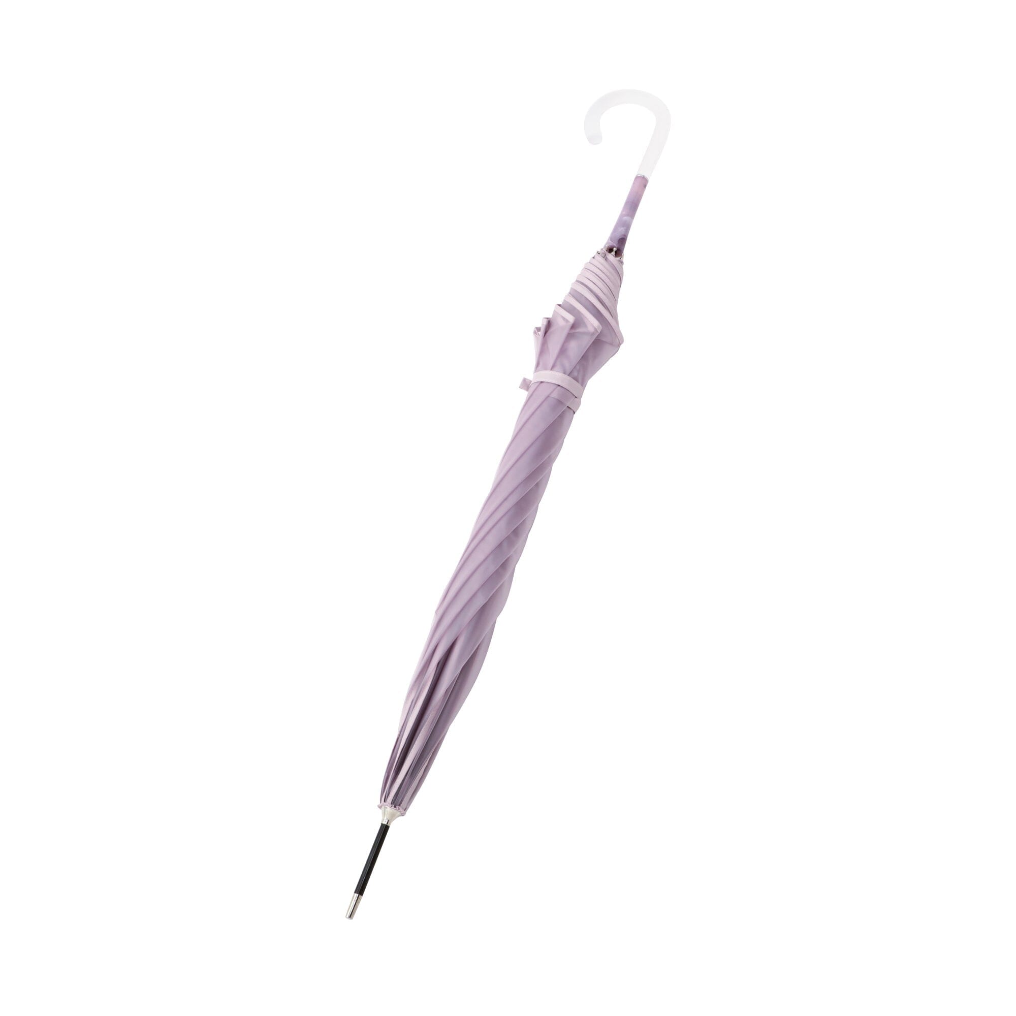 Clear Transparent Umbrella with Powder Floral Print - Long Handle Lavender Rain Umbrella for Women - Perfect for Rainy Days, Outdoor Events, and Fashion Accessories