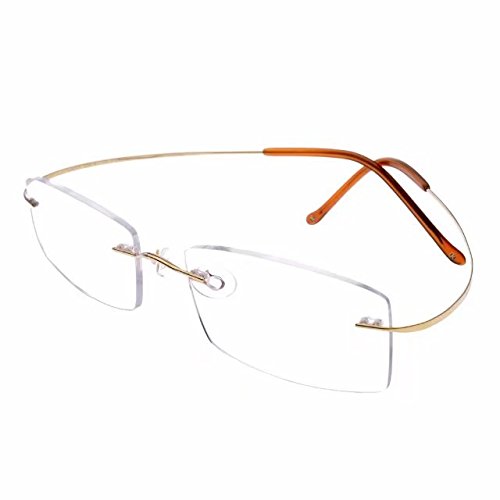 JCERKI Ultra Lightweight 100% Titanium Blue Light Blocking Reading Glasses - Anti-Reflective, Anti-Glare, UV Protection for Computer Work, Reading & Screen Use