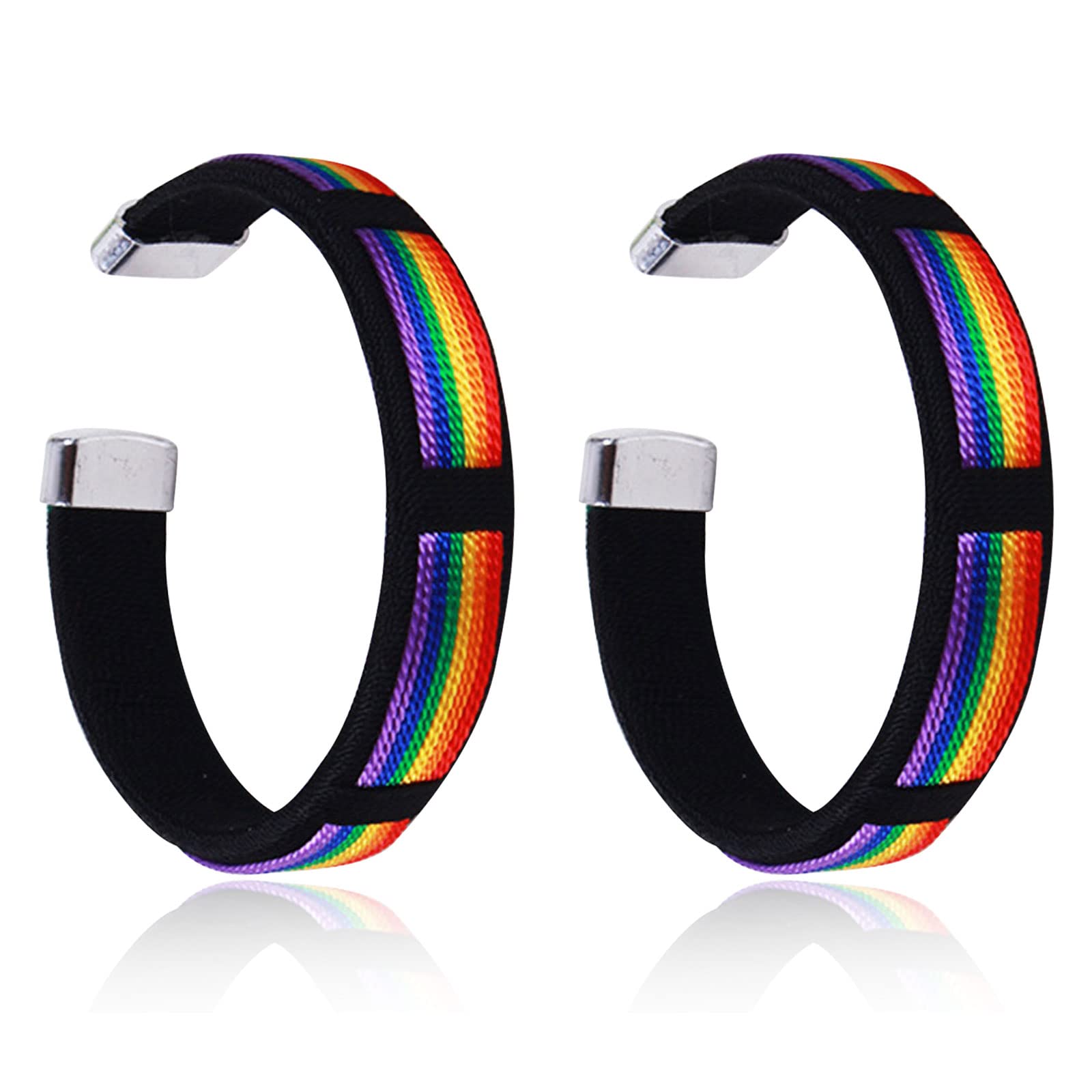 Rainbow Pride Bracelets for Women & Men - LGBTQ+ Braided Friendship Bracelets - Valentine's Day Gift for Couples, Teens & Allies - Perfect for Pride Month, LGBTQ Events & Everyday Wear