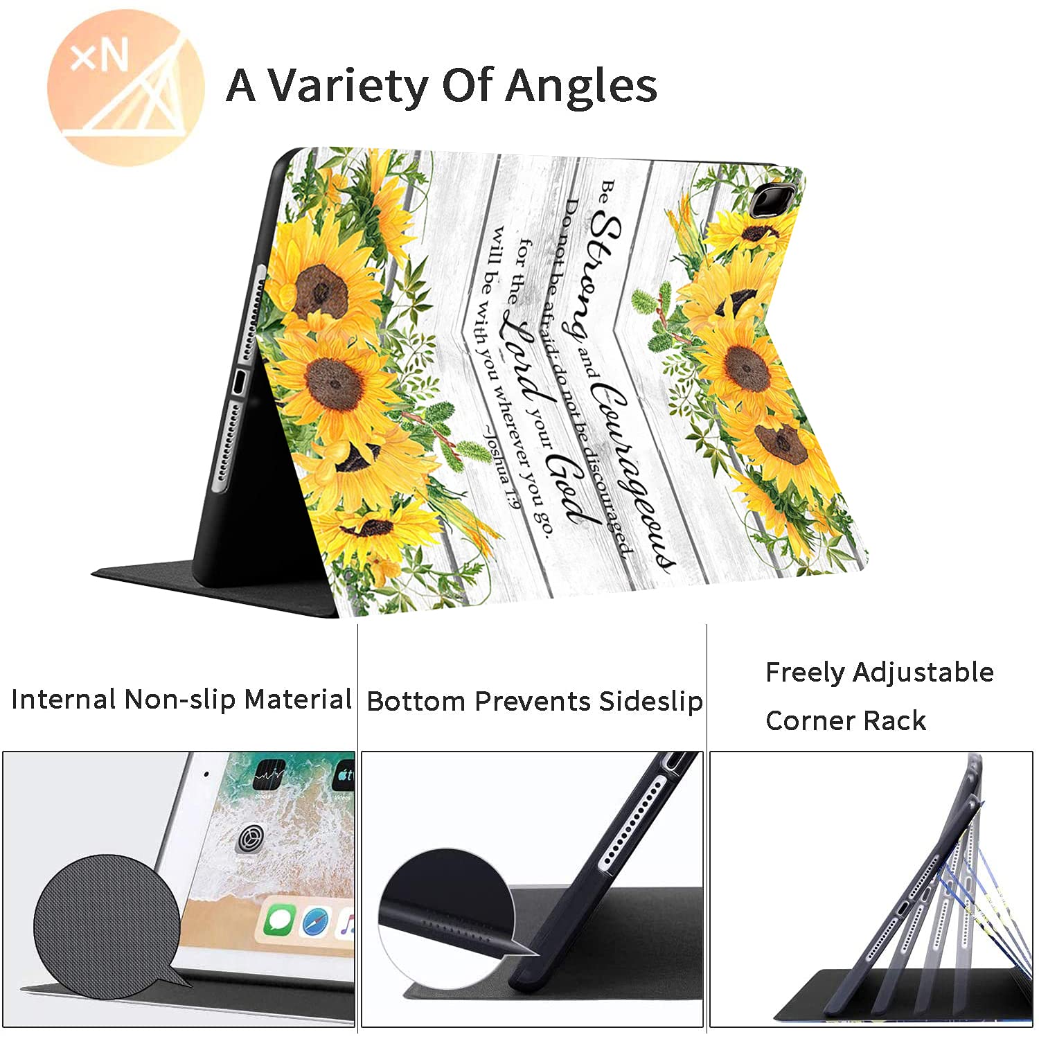 Premium Protective Case for iPad 10.2/10.5 inch - Compatible with iPad 9th/8th/7th Gen (2021/2020/2019) & iPad Air 10.5
