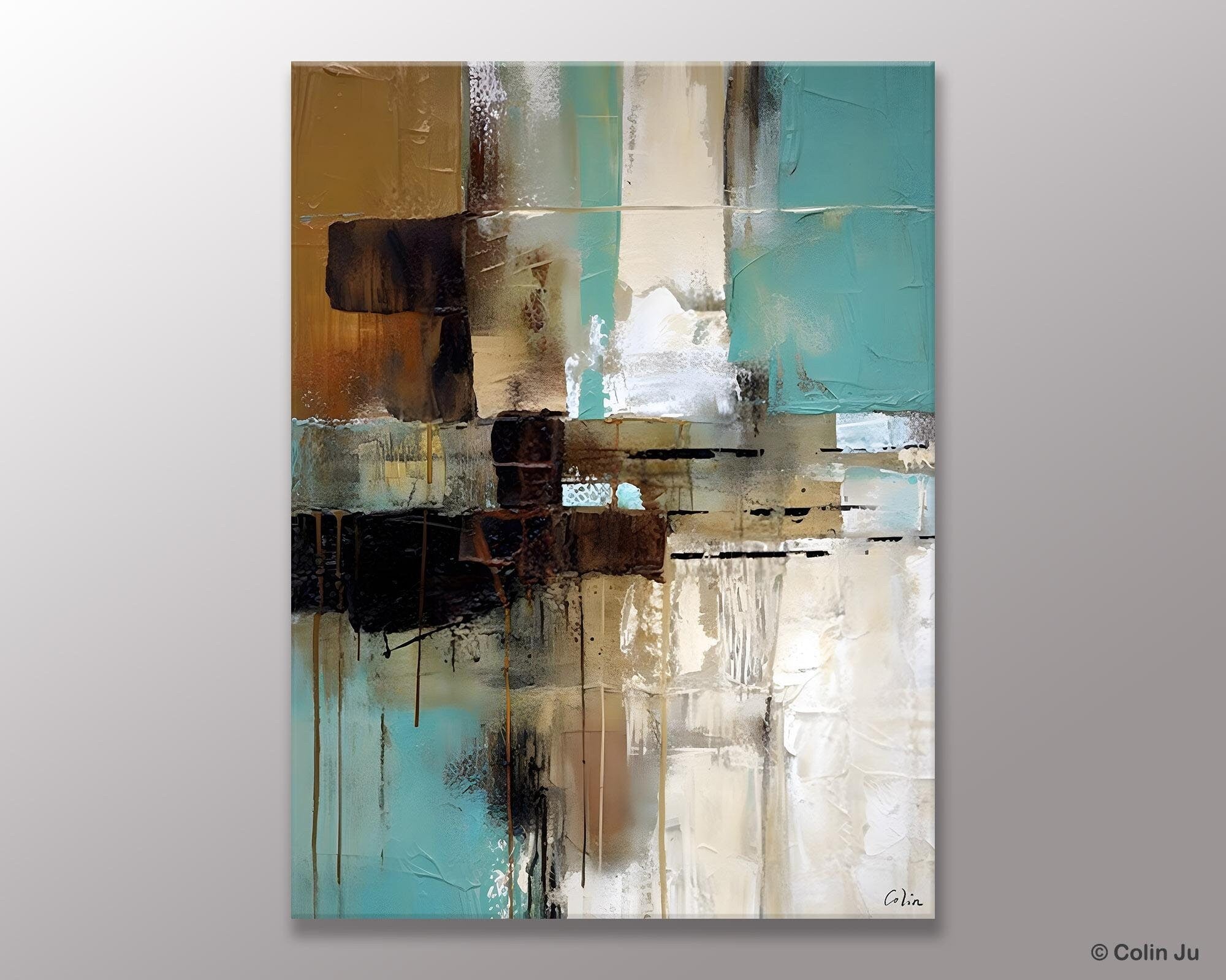 Hand Painted Canvas Art - Modern Extra Large Abstract Wall Paintings for Living Room Decor | Contemporary Original Artwork for Home & Office Interior Design