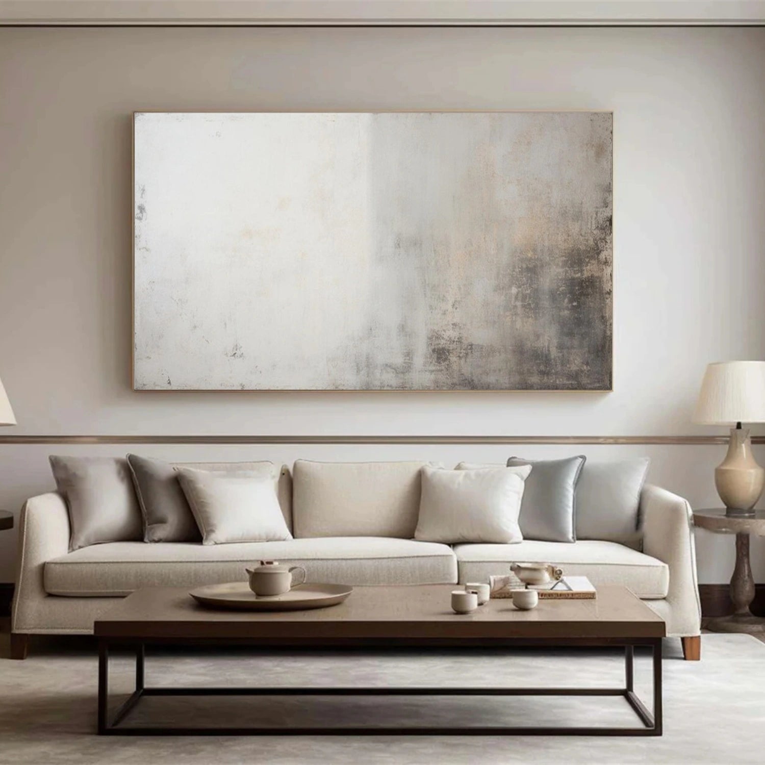 Abstract Painting #AB 463 - Modern Wall Art for Home & Office Decor | Handmade Canvas Artwork for Living Room, Bedroom & Office Spaces