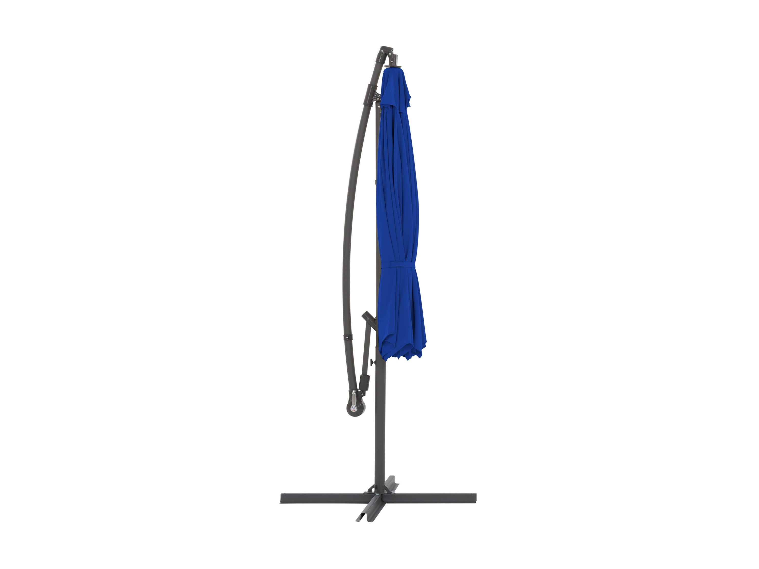 9.5ft Tilting Offset Patio Umbrella in Cobalt Blue - Perfect for Poolside, Backyard, and Outdoor Dining Areas