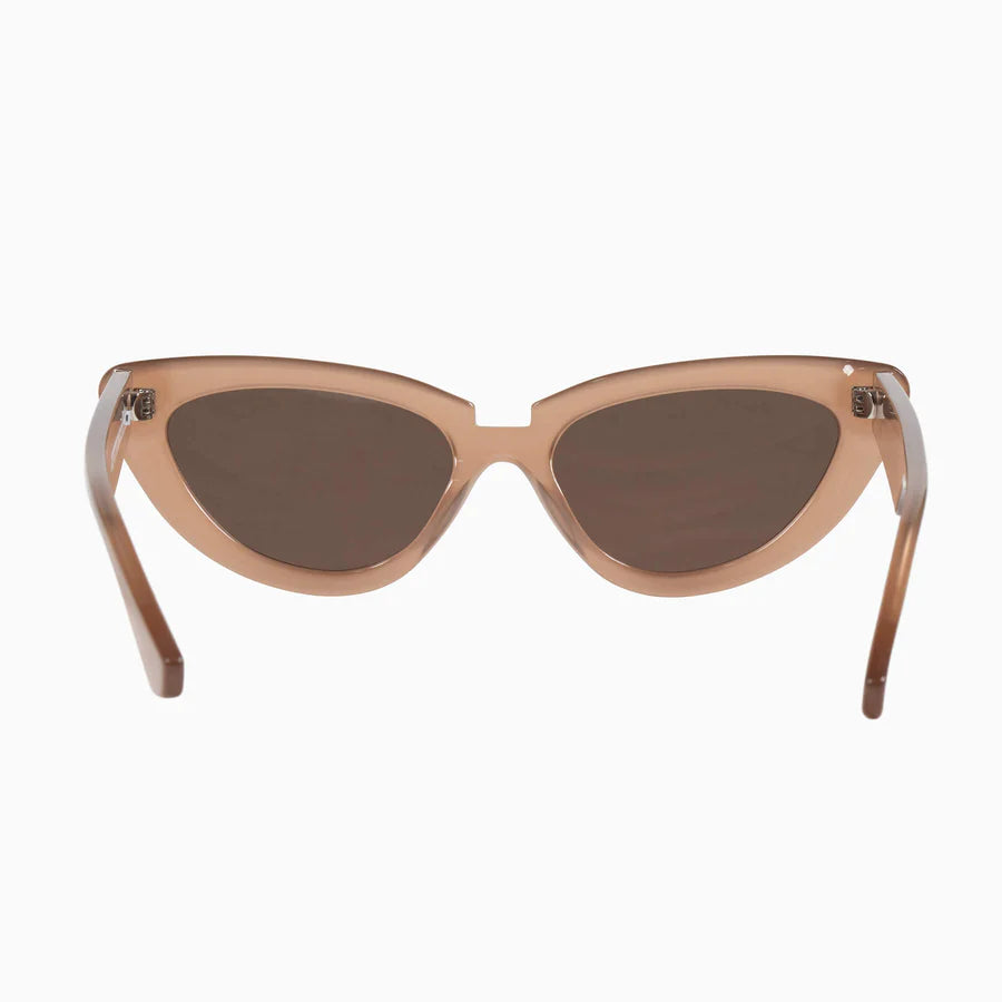 Dayze Stylish Chestnut Sunglasses with Gold Metal Trim & Brown Lenses - Perfect for Outdoor Activities, Beach Vacations, and Fashion Statements