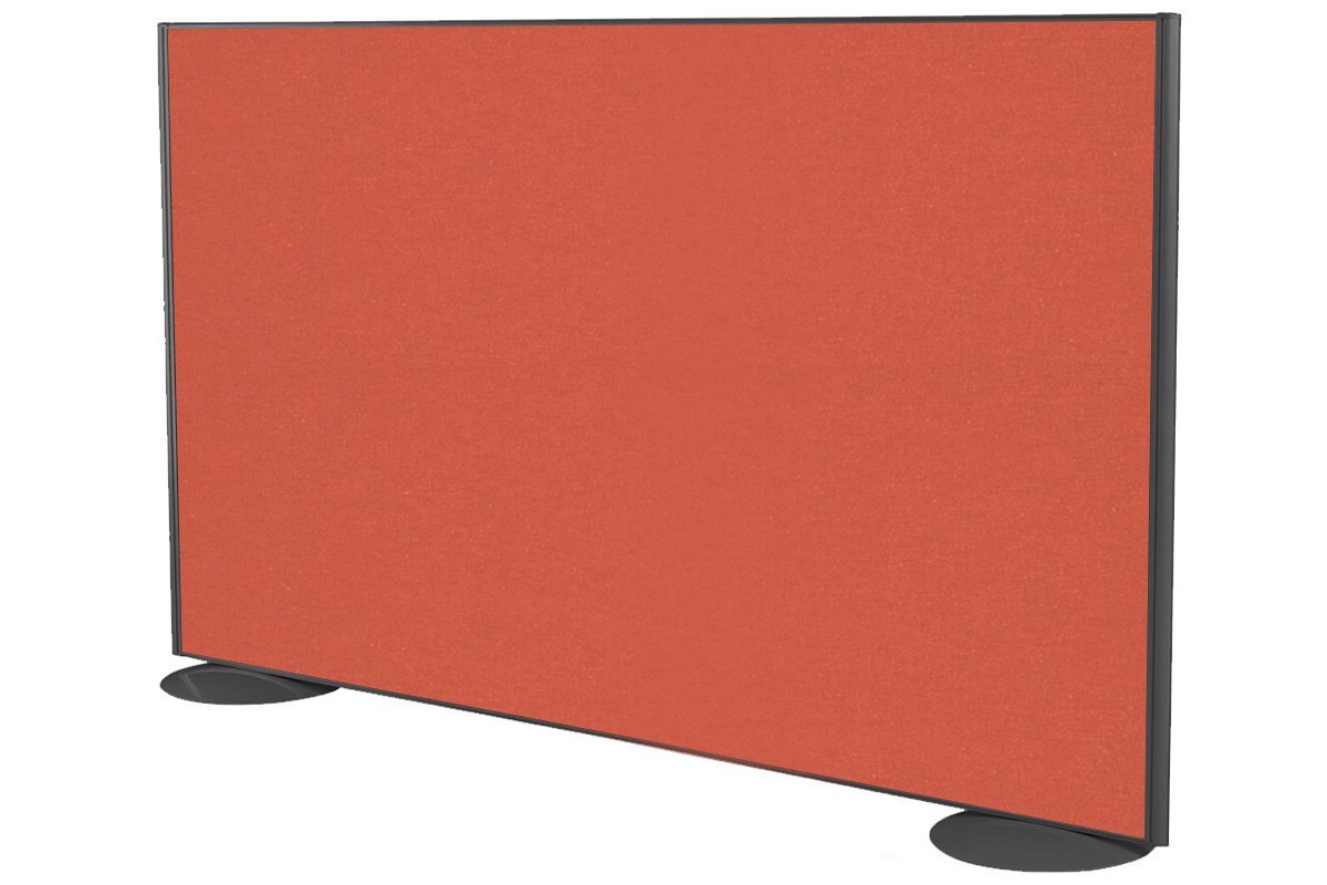Freestanding Office Partition Screen with Fabric Panel & Black Frame - 1200H x 1800W - Privacy Divider for Workspace, Conference Room, or Home Office