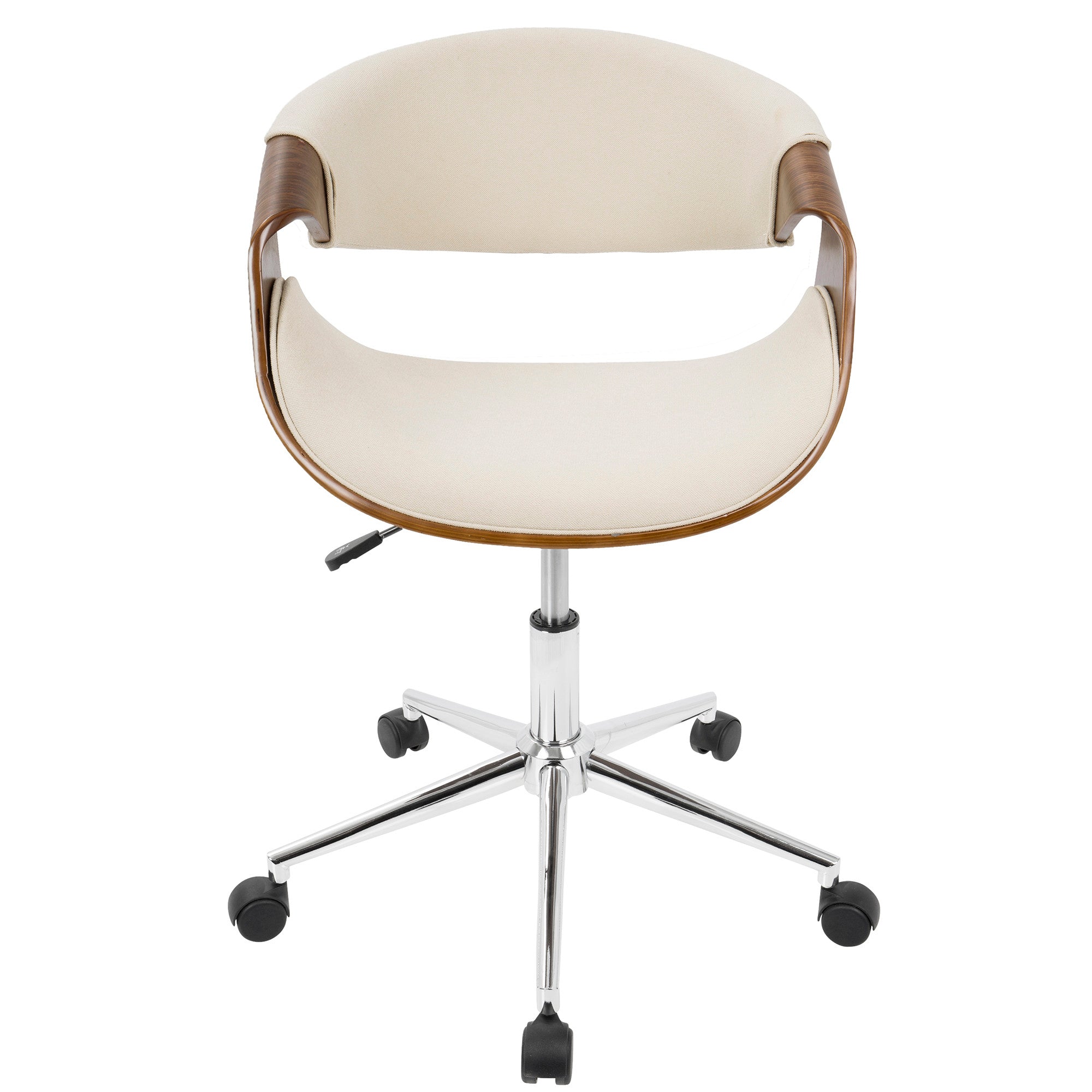 Ergonomic Curvo Office Chair with Lumbar Support - Cream - Perfect for Home Office, Gaming & Workspace Comfort