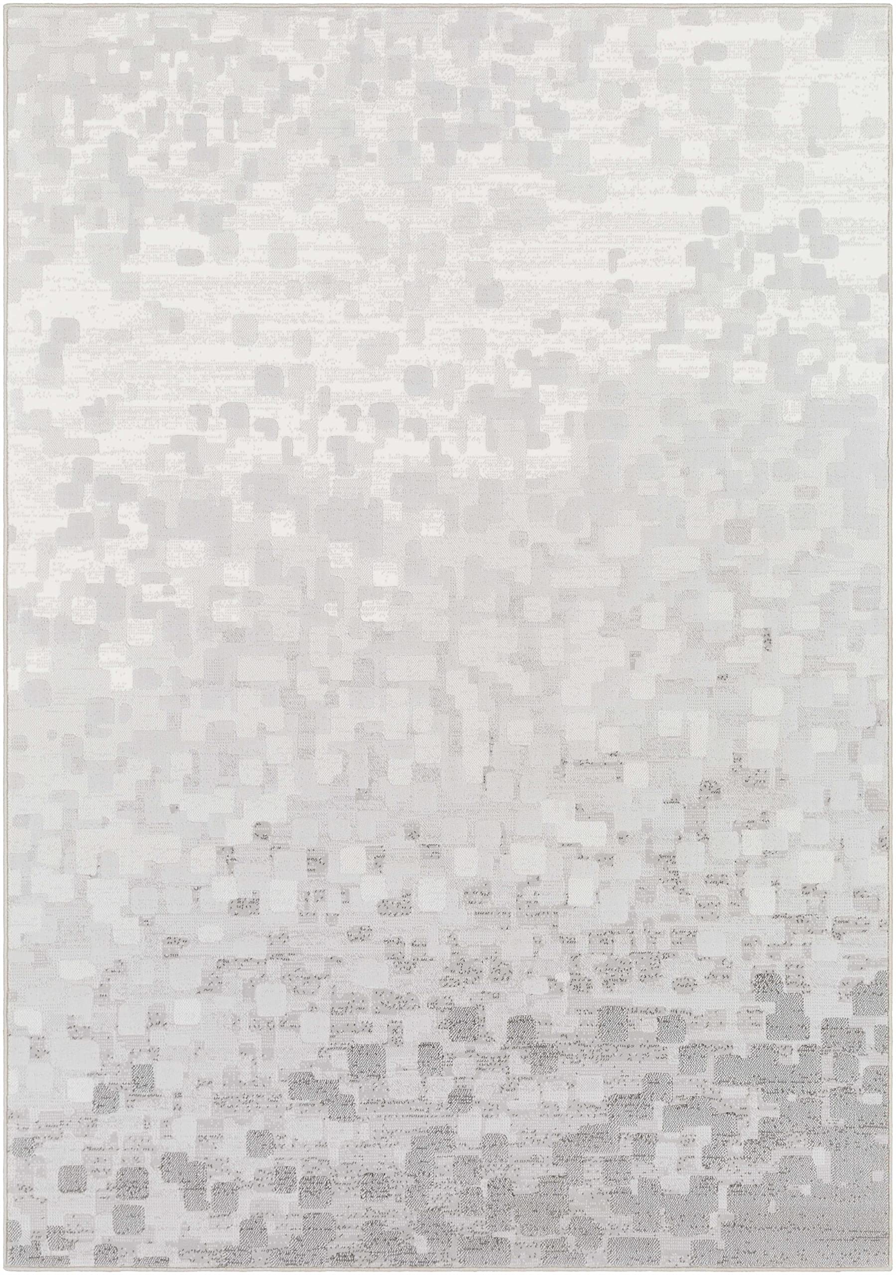 Hauteloom Modern Gray and White Area Rug 2' x 2'11