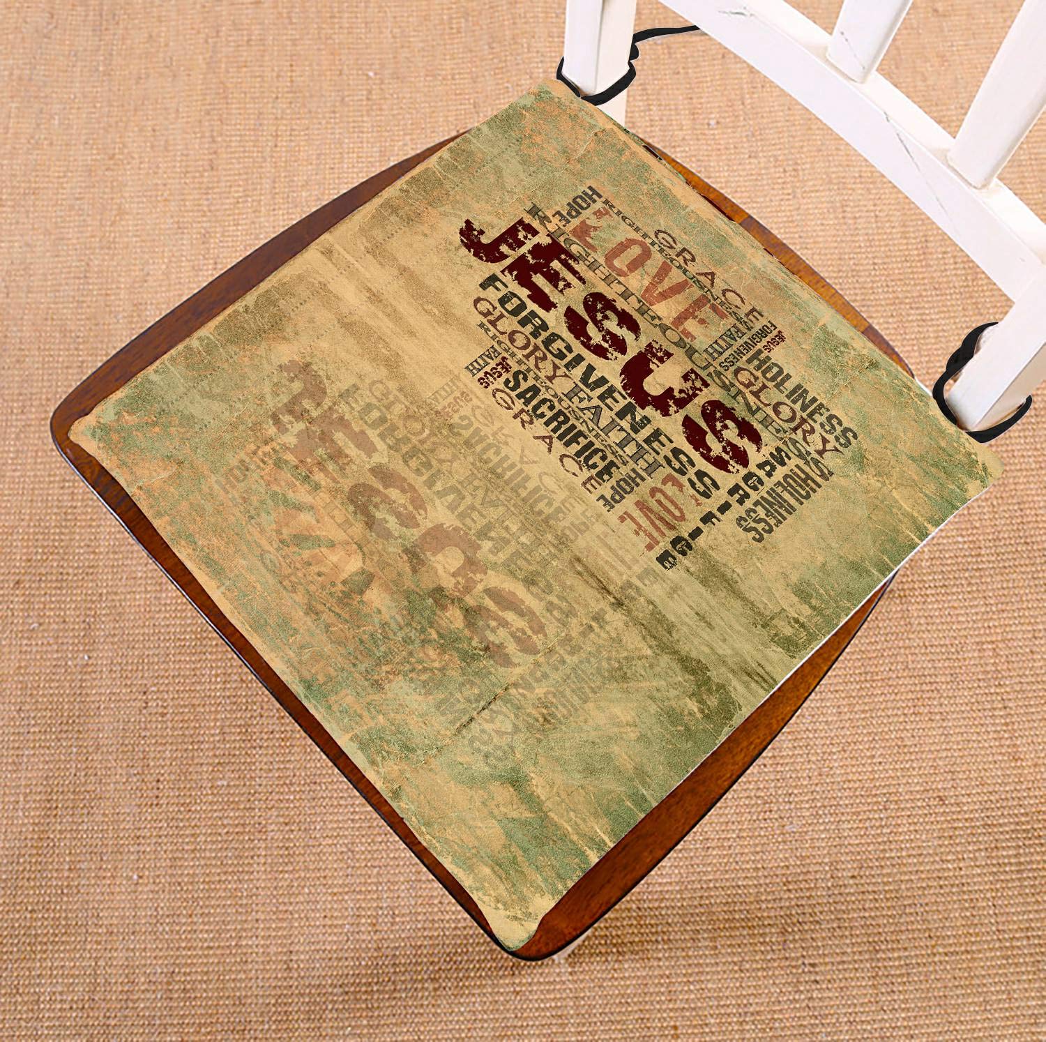 Religious Words Bed Runner Scarf - 20x95 Inch Decorative Bed Cover for Church Events, Weddings & Home Decor