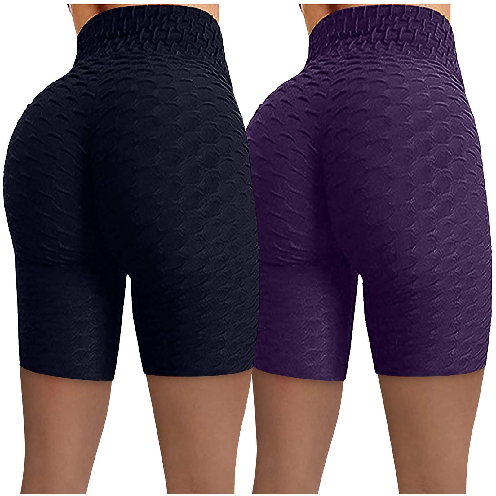 Women's 2-Pack Biker Shorts - Yoga & Tummy Control for Workouts