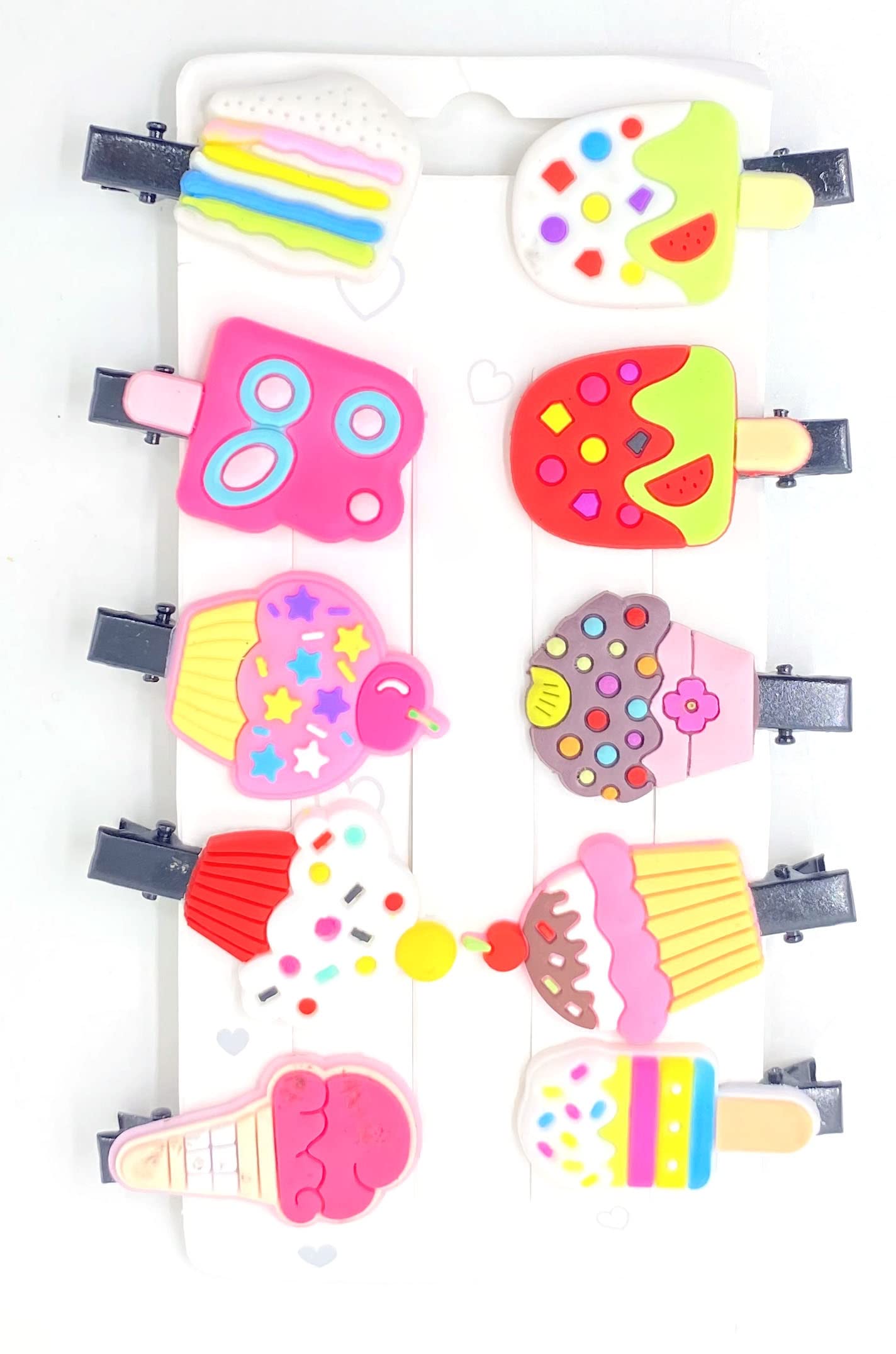 20pcs Unicorn & Ice Cream Hair Clips Set for Girls - Cute Baby Hair Barrettes & Toddler Hairpins | Perfect for Birthday Gifts, School Accessories & Party Favors