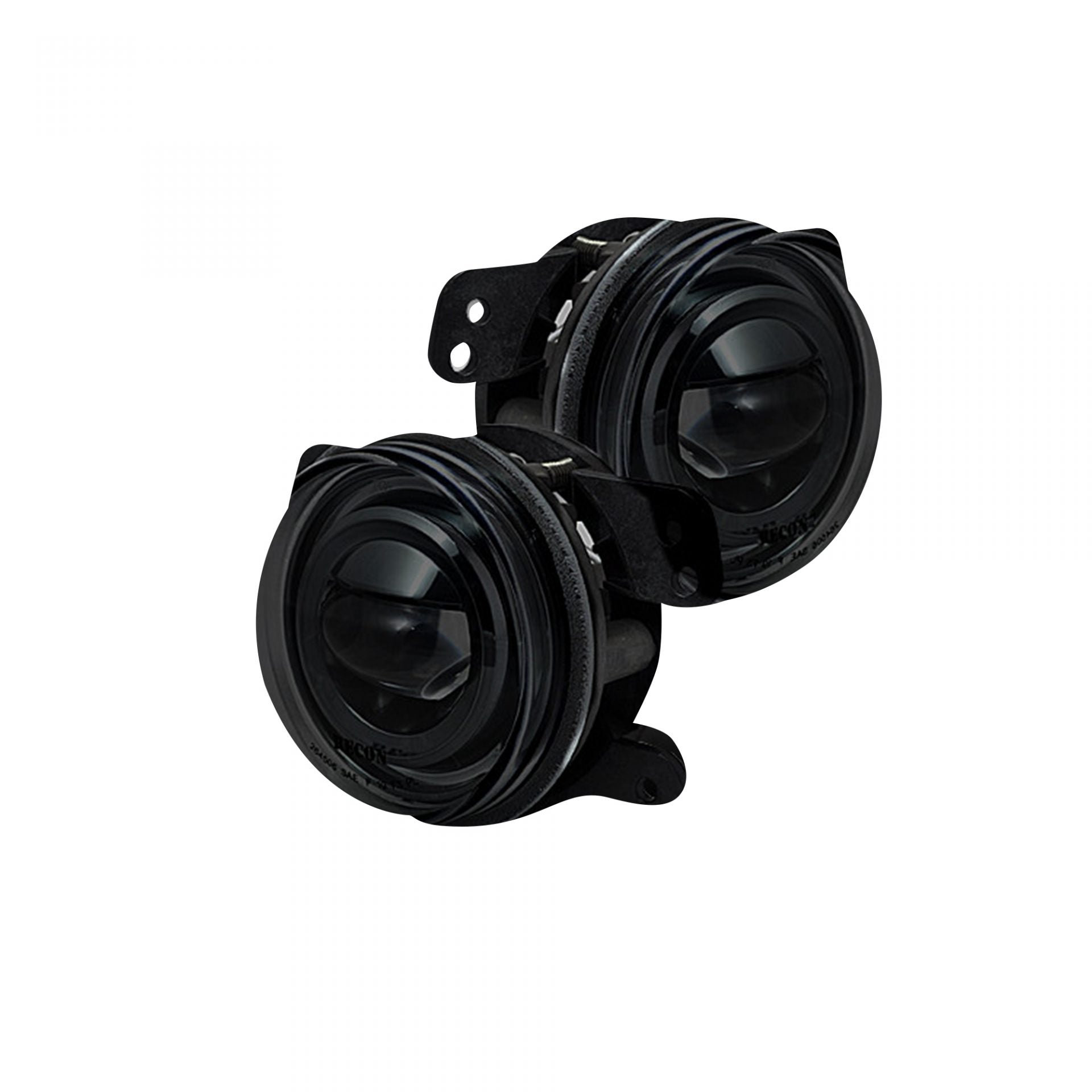 2007-2018 Jeep Wrangler Smoked Black 2-Piece Fog Light Kit - Off-Road LED Fog Lights for Enhanced Visibility in Rain & Night Driving