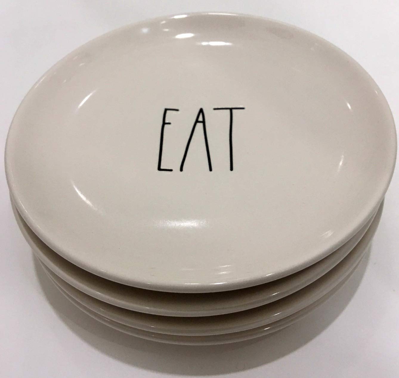 Rae Dunn Magenta 4-Piece Ceramic Plate Set - 6.25