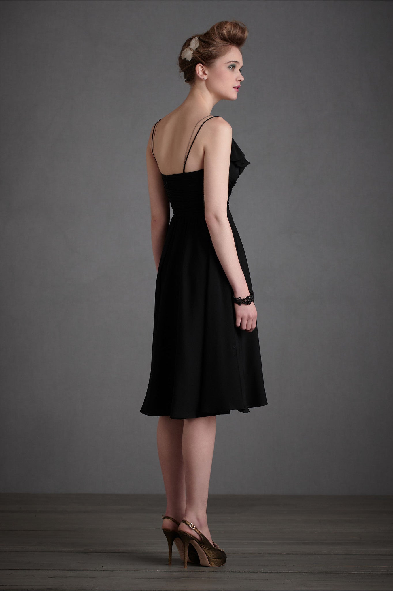 BHLDN Couplet Dress - Elegant Black Wedding Guest Dress for Bridal Shower, Cocktail Party & Formal Events