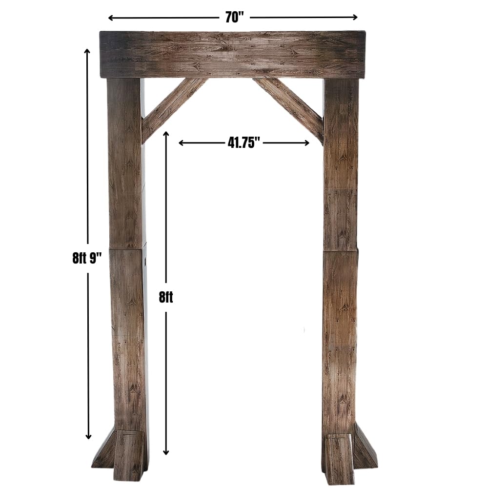 Fun Express Western Ranch Faux Wood Arch - Rustic Party Decorations - Vacation Bible School VBS Supplies - 1 Piece - Perfect for Cowboy Themed Parties, Church Events & Western Weddings