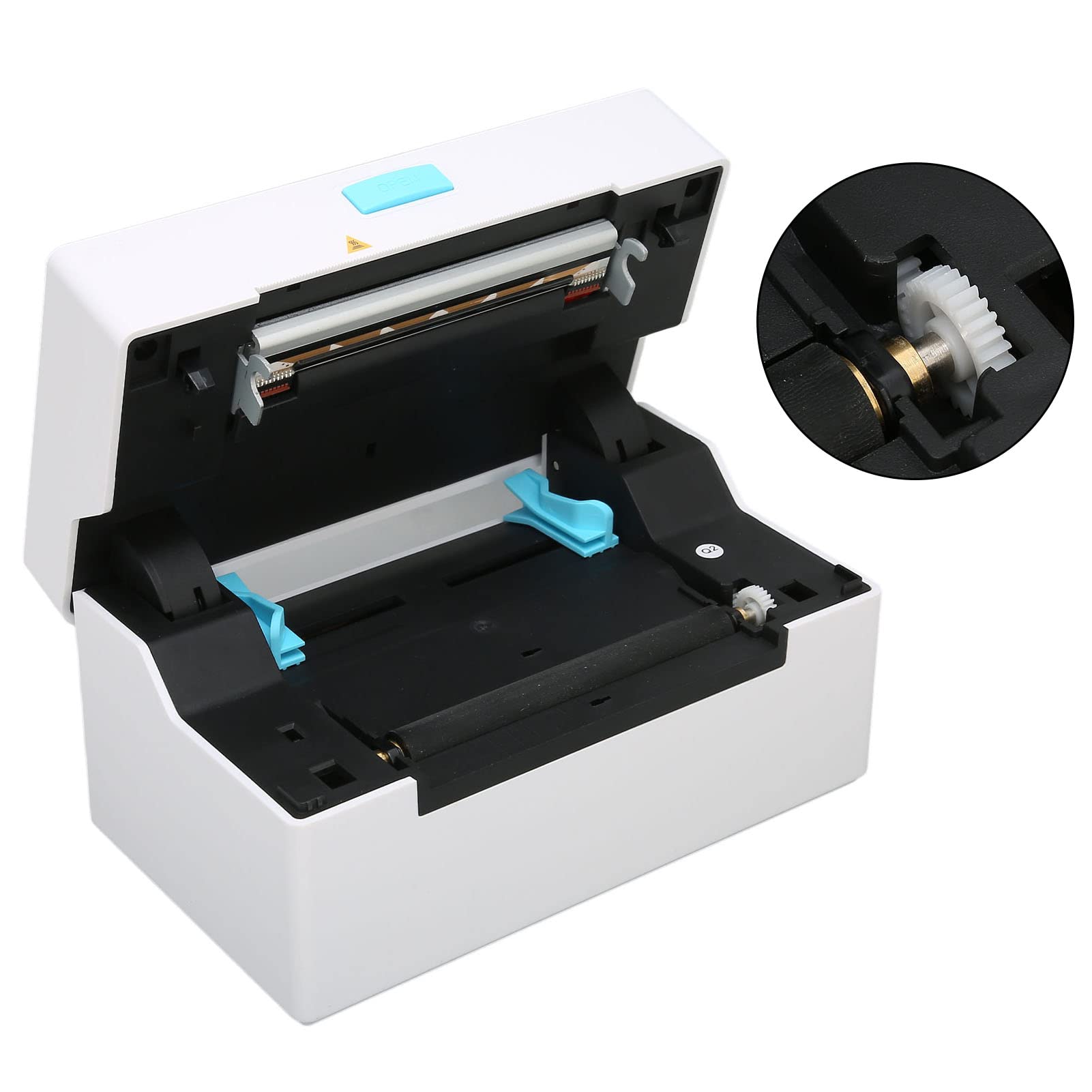 EXCLUZO Portable Label Printer - High-Resolution Thermal Printer with 160mm/s Fast Print Speed & Continuous Printing - Ideal for Retail Stores, Logistics Shipping & Restaurant Use (White)