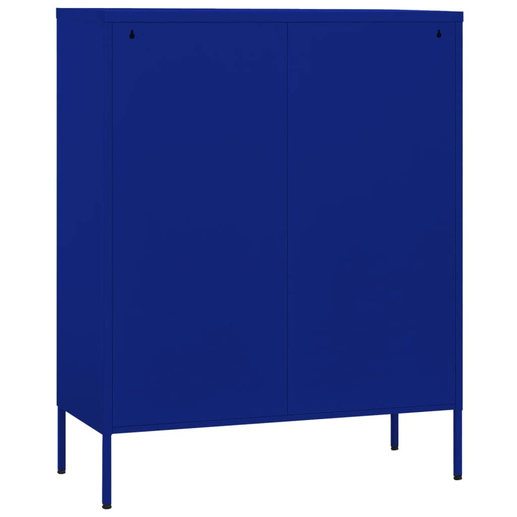 FAMIROSA 4-Door Steel Storage Cabinet with 2 Adjustable Shelves, 31.5