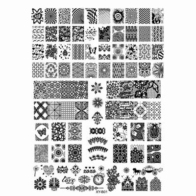 Acrylic Nail Stamping Plates - Transparent French Nail Art Templates with Mixed Lace & Flower Designs for DIY Manicure | Perfect for Nail Salons, Home Use & Professional Nail Artists