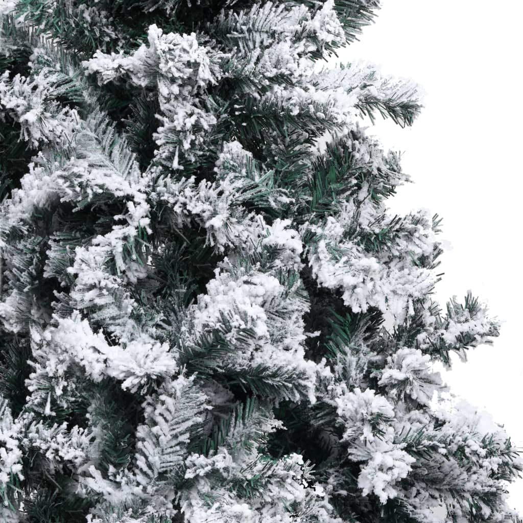 6 ft Pre-Lit Artificial Christmas Tree with Stand - 930 Branches Flocked Snow Xmas Tree for Home, Office & Party Decor | Holiday Decorations (6x4 ft, Green) - Perfect for Living Room, Bedroom & Festive Gatherings