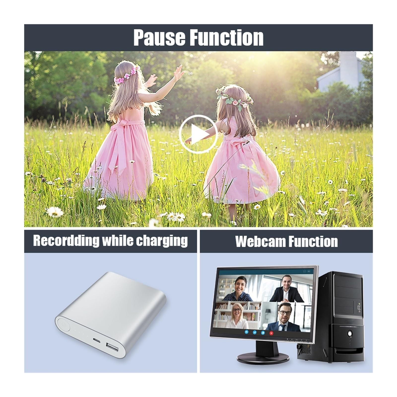 **MZZYG 48MP Digital Camera with 4K UHD Video, Auto Focus & Time Lapse - Compact Camcorder for Kids, Outdoor Photography (64GB SD Card, Silver) - Perfect for Travel, Vlogging & Family Adventures**