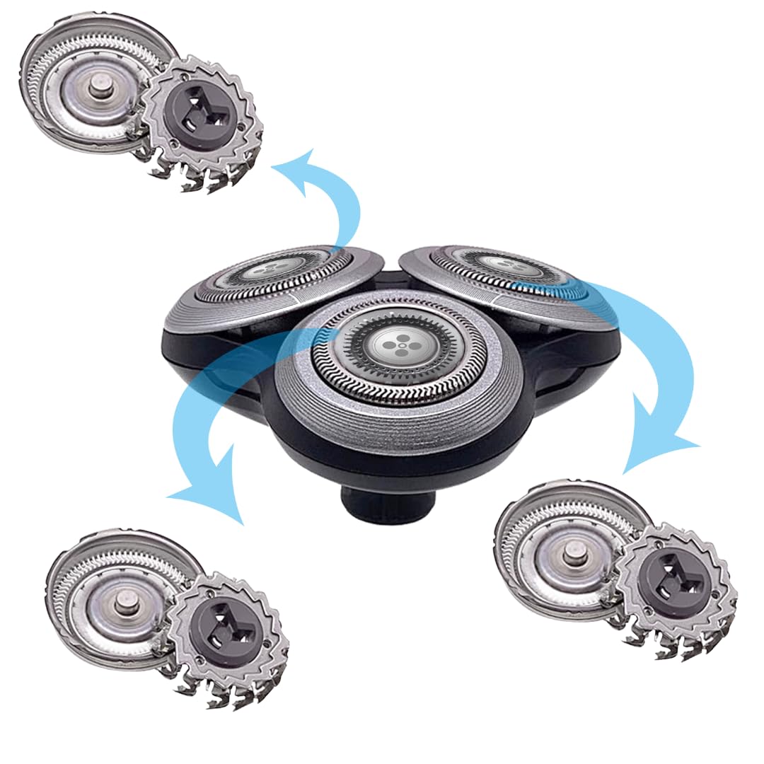 Philips Norelco RQ12 Series Sensotouch 3D 1250XCC Replacement Shaver Head - Compatible with Electric Razors - Perfect for Travel, Home & Office Use