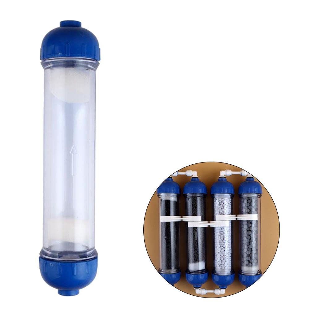 Homozy T33 Water Filter Housing - Empty Refillable Bottle for DIY Reverse Osmosis System | Inline Water Filtration Shell with Tube | Perfect for Home, RV & Under Sink Water Purification