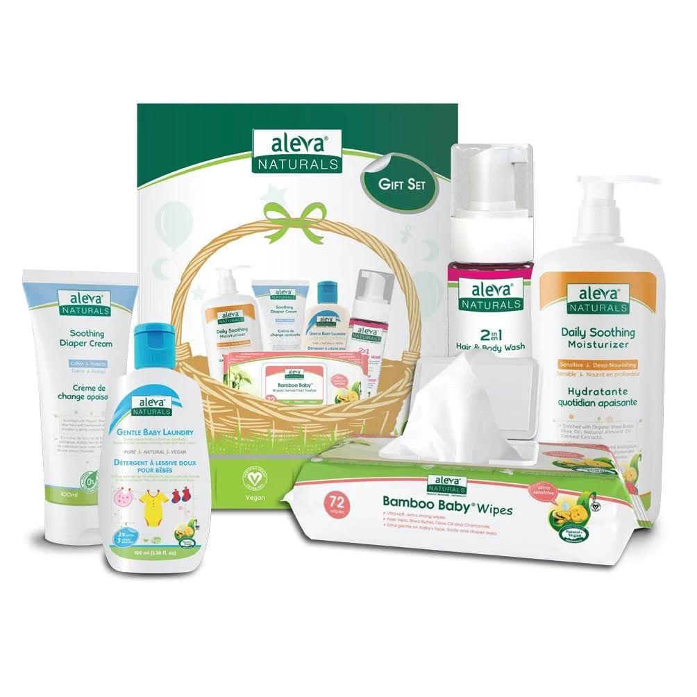Aleva Naturals® Newborn Gift Set - Organic Baby Care Essentials for Newborns | Perfect Baby Shower Gift & New Mom Care Package