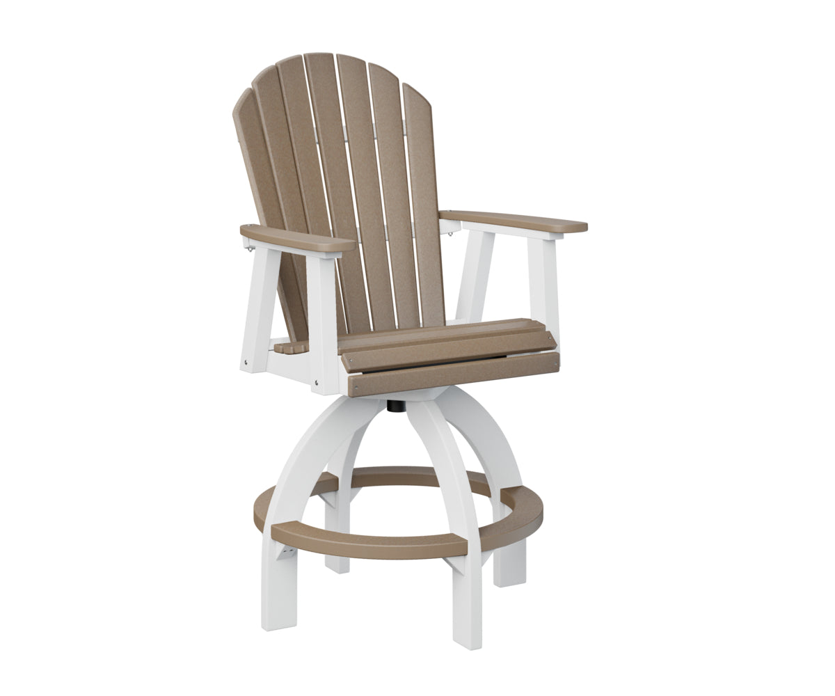 Berlin Gardens Comfo Back Swivel Bar Chair - Adjustable Height Counter Stool for Kitchen Island, Breakfast Nook & Home Bar - Comfortable Swivel Seat with Back Support