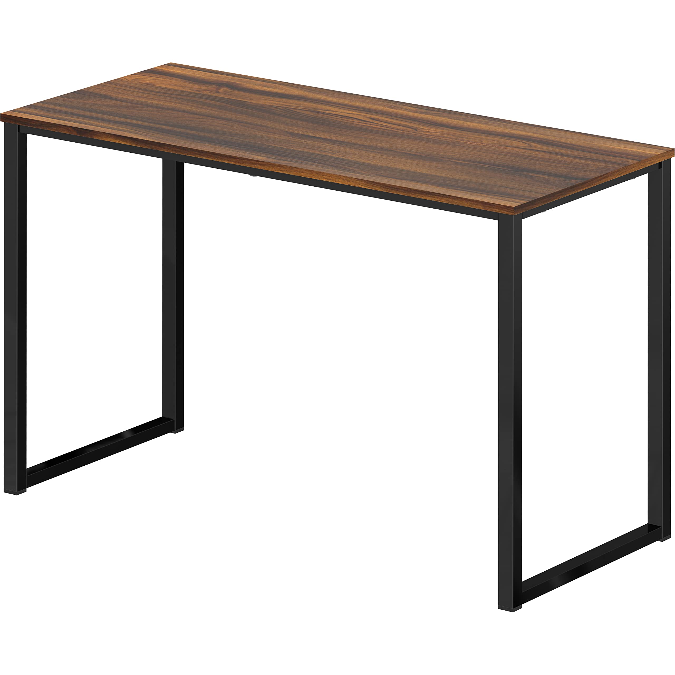 SHW Mission 32-Inch Home Office Computer Desk, Walnut Finish - Modern Writing Desk for Small Spaces, Perfect for Remote Work, Study & Gaming